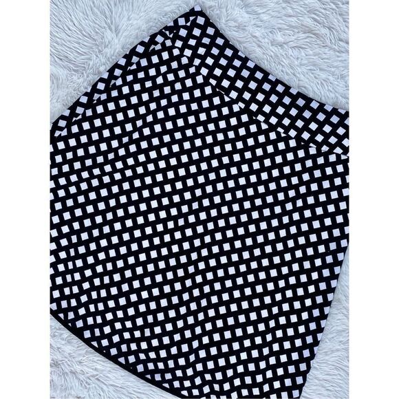NEW RB Collection New York SZ 12 Black White Checkered Print Skirt - Picture 10 of 10